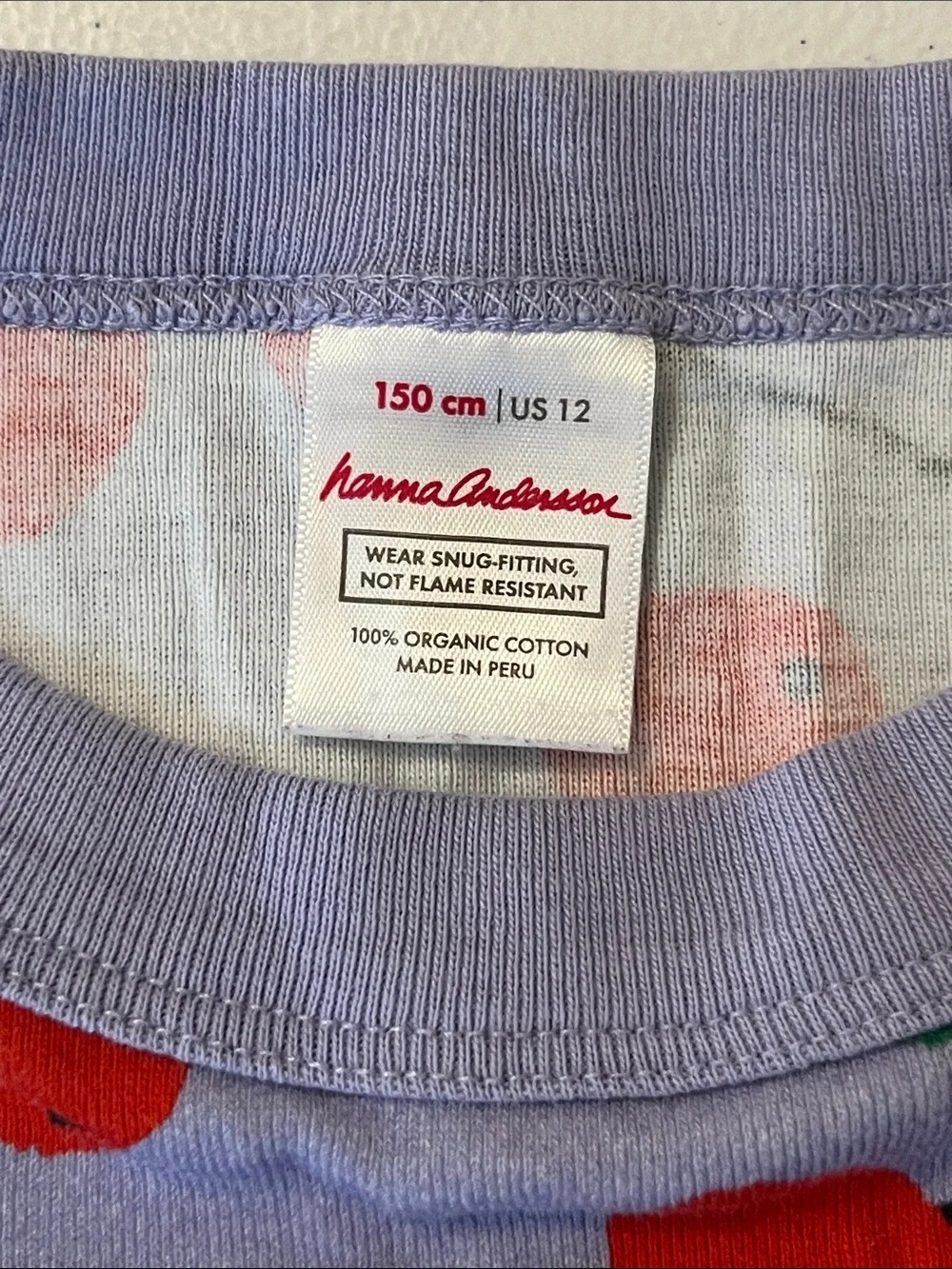 Hanna Andersson Short John Pajama Set in Cherry Cheer Print